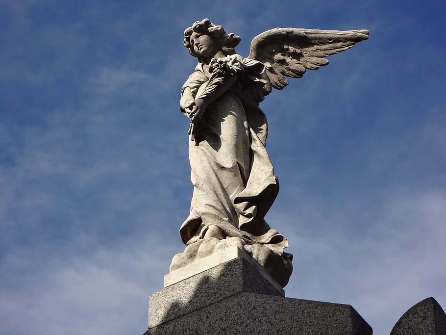 Angel Statue Tomb Art Sculpture Angel Cemetery Recoleta Cemetery