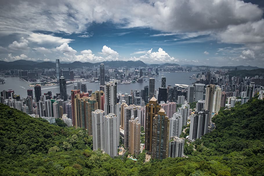 Hong Kong pico vista vista a la ciudad vistas panorámicas