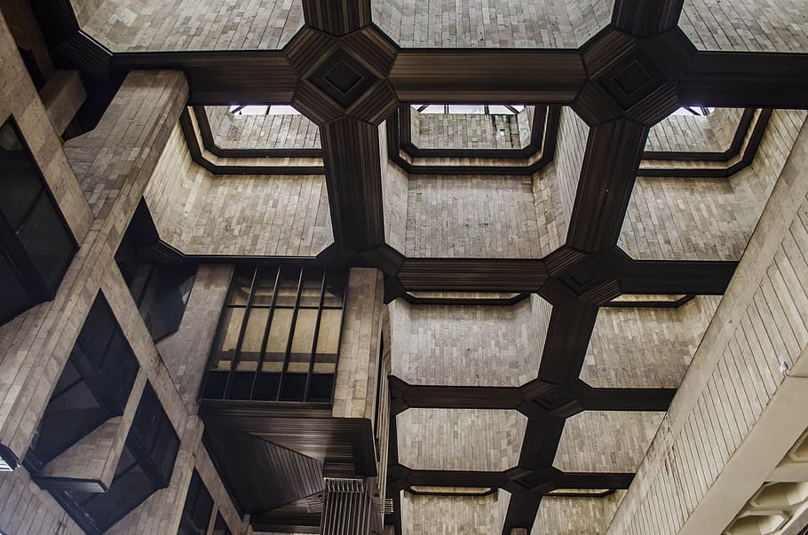 Building Ceiling Interior Photo Geometric Architecture Forms Line