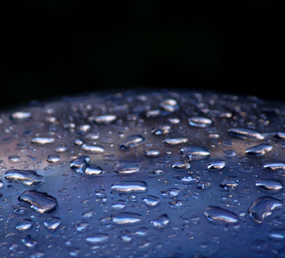 Lluvia Gotas Agua Gotas De Lluvia Panel Solar Mojado Primer Plano