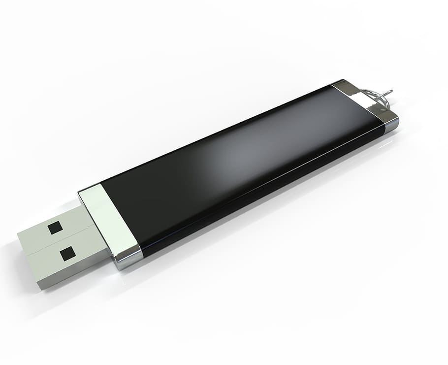 usb, flash drive, black, computer, removable, HD wallpaper