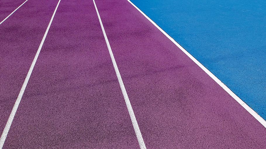 purple and blue rug, sport, racing track, stadium, running, trail, course, surface, texture, outdoor, competition, tennis, sports Venue, outdoors, competitive Sport, sports Track, running Track, sports Race, no People, court, single Line, swimming pool, swimming lane marker, HD wallpaper