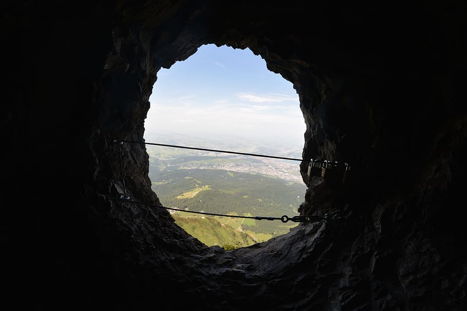 cueva, dragón, pilu, alpes, suiza, naturaleza, montaña, panorama ...