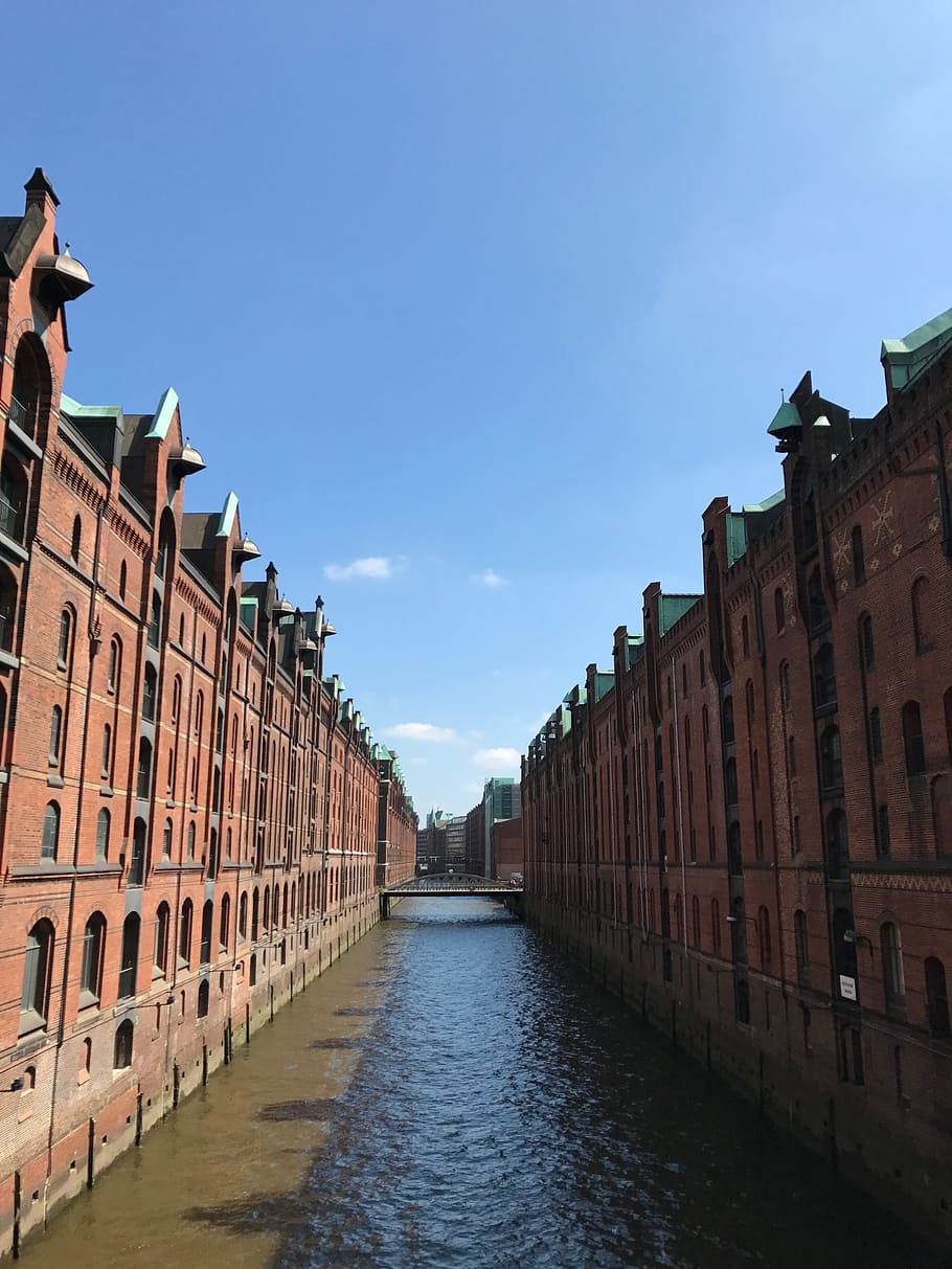 แฮมบูร์ก, Speicherstadt, Elbe, อิฐ, Speicherstadt เก่า, สถาปัตยกรรม, อาคาร, คลังสินค้า, ท่าเรือ, Kontorhaus, ทางน้ำ, เยอรมนี, ร้านกาแฟ, ช่อง, กาแฟ, น้ำ, เมือง, teehandelskontor, วอลล์เปเปอร์ HD, วอลเปเปอร์โทรศัพท์