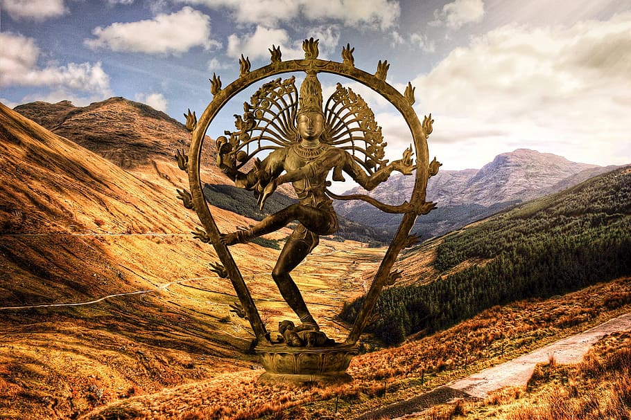 статуя Шивы на горе Шива Натараджа танцор космический танцор пейзаж Hd обои Wallpaperbetter
