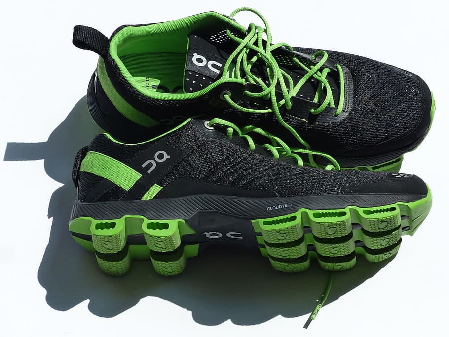 Black Green Sneakers, รองเท้า, รองเท้า, รองเท้าผ้าใบ, วอลล์เปเปอร์ HD