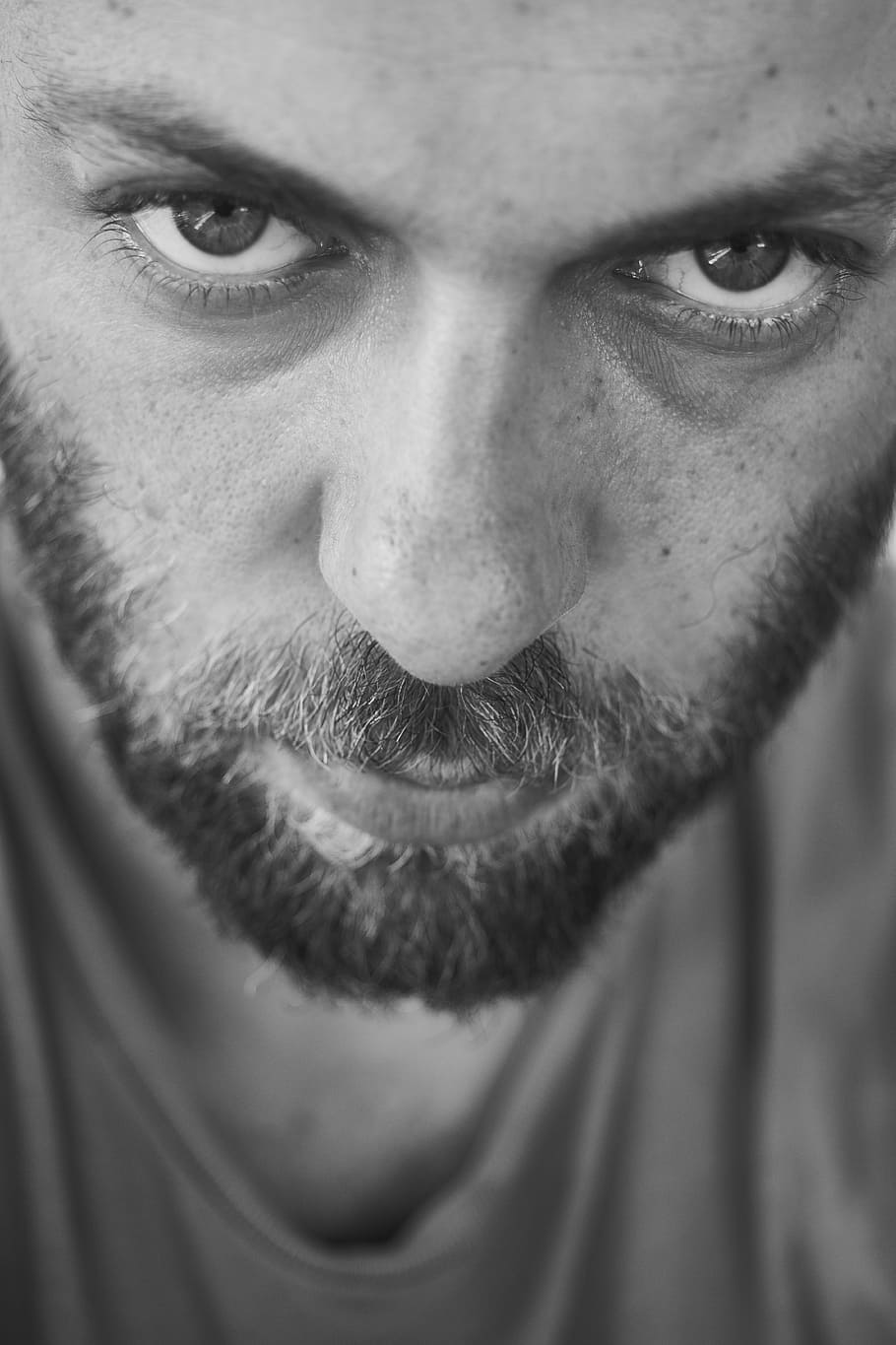 grayscale photo of man with black beards, male, overview, beard, young model, aesthetics, young man, male model, a person, real people, overviews, male person, people, look, portrait, young, black and white, adult, photo, photography, face, eyes, human, model, contact, eye, man, handsome, exposure, loneliness, beautiful, HD wallpaper