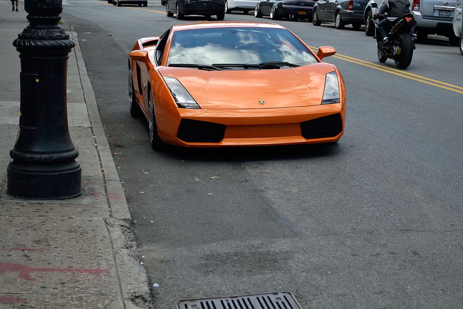 Orange Lamborghini Gallardo on road, lamborghini, fast cars, luxury car ...