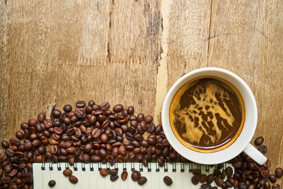 café, núcleo, cafeína, mañana, marrón, estela, bebida, foto, colombia