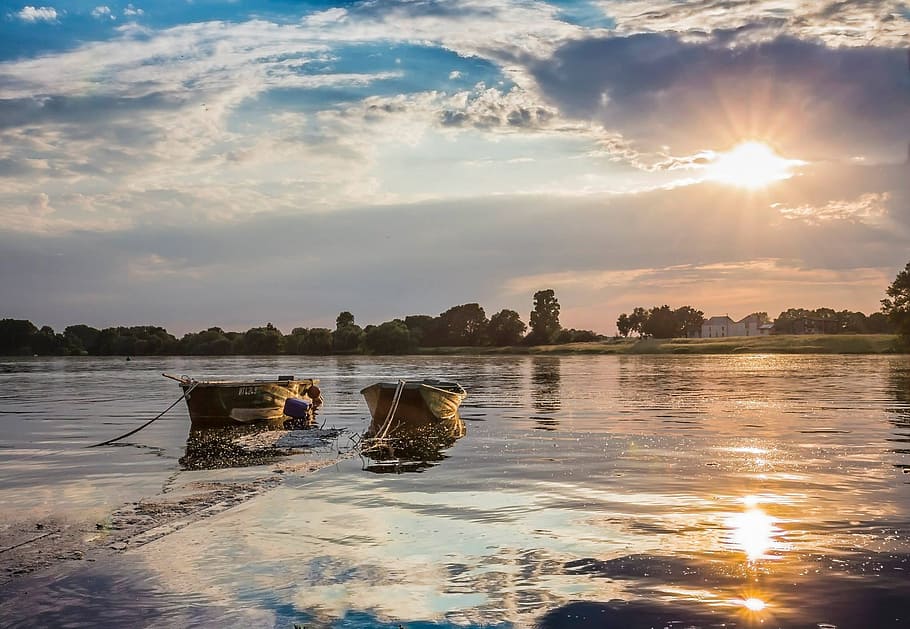 Boat, loire, river, nature, france, based, fishing, shore, HD wallpaper ...