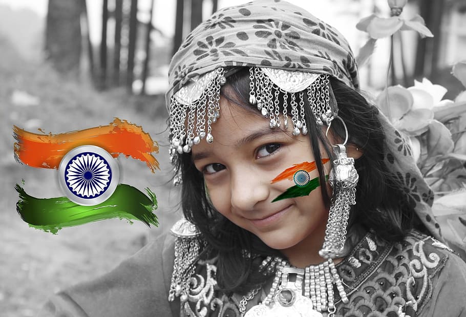 วันประกาศอิสรภาพของอินเดีย, การเฉลิมฉลองอิสรภาพ, สาวน่ารัก, วันสาธารณรัฐ, มกราคม, สิงหาคม, วอลล์เปเปอร์ HD