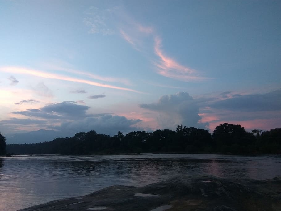 chaliyar แม่น้ำท้องฟ้า nilambur malappuram เกรละตอนเย็น, วอลล์เปเปอร์ HD