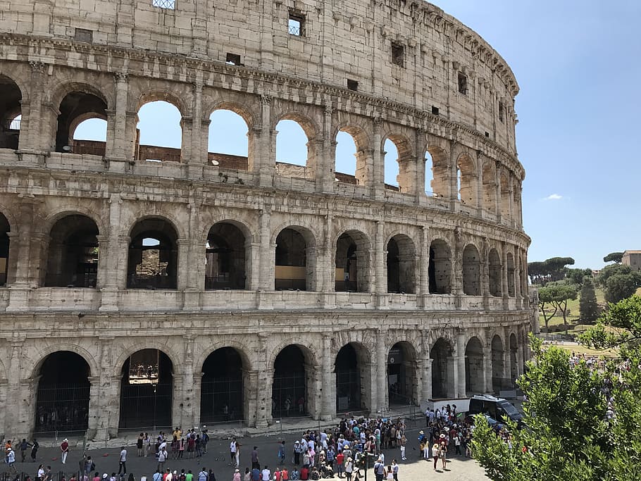 colosseum, roman, ancient, HD wallpaper