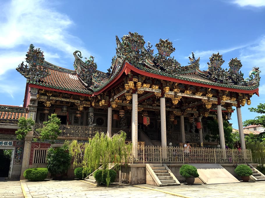 วัดเจดีย์สีเทาและสีเขียวในตอนกลางวัน, khoo kongsi, บ้านตระกูลจีน, ปีนัง, สถาปัตยกรรม, ชาวจีน, Pulau Pinang, มาเลเชีย, วัดตระกูล, ยิ่งใหญ่, ประวัติศาสตร์, แท้, เอเชียตะวันออกเฉียงใต้, ดึงดูด, นักท่องเที่ยว, จอร์จทาวน์, มรดก, วอลล์เปเปอร์ HD