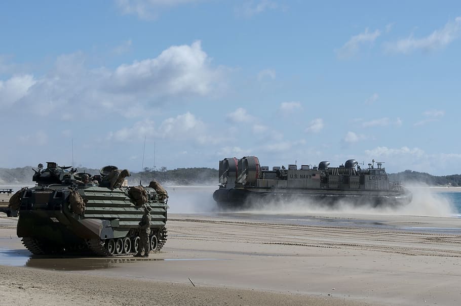 lcac, เบาะลมลงจอด, การจัดส่งที่รวดเร็ว, การใช้งาน, usn, กองทัพเรือสหรัฐฯ, เรือ, เรือ, วอลล์เปเปอร์ HD