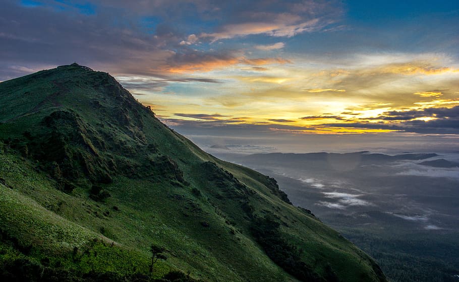 Top view of mountain photo, western ghats, landscape, nature, clouds ...